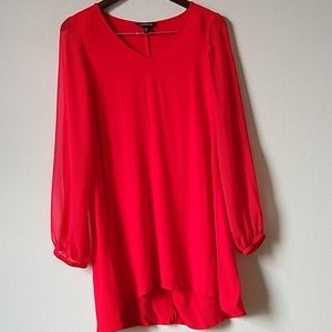 Express Women's Tunic Size M Sheer Long Sleeves